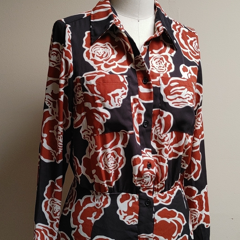 Who What Wear Bold Floral Print Dress S - Picture 5 of 11